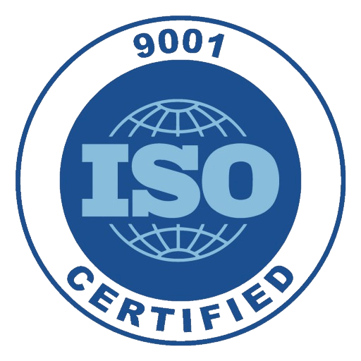 Logo representing the ISO 9001 standard for quality management